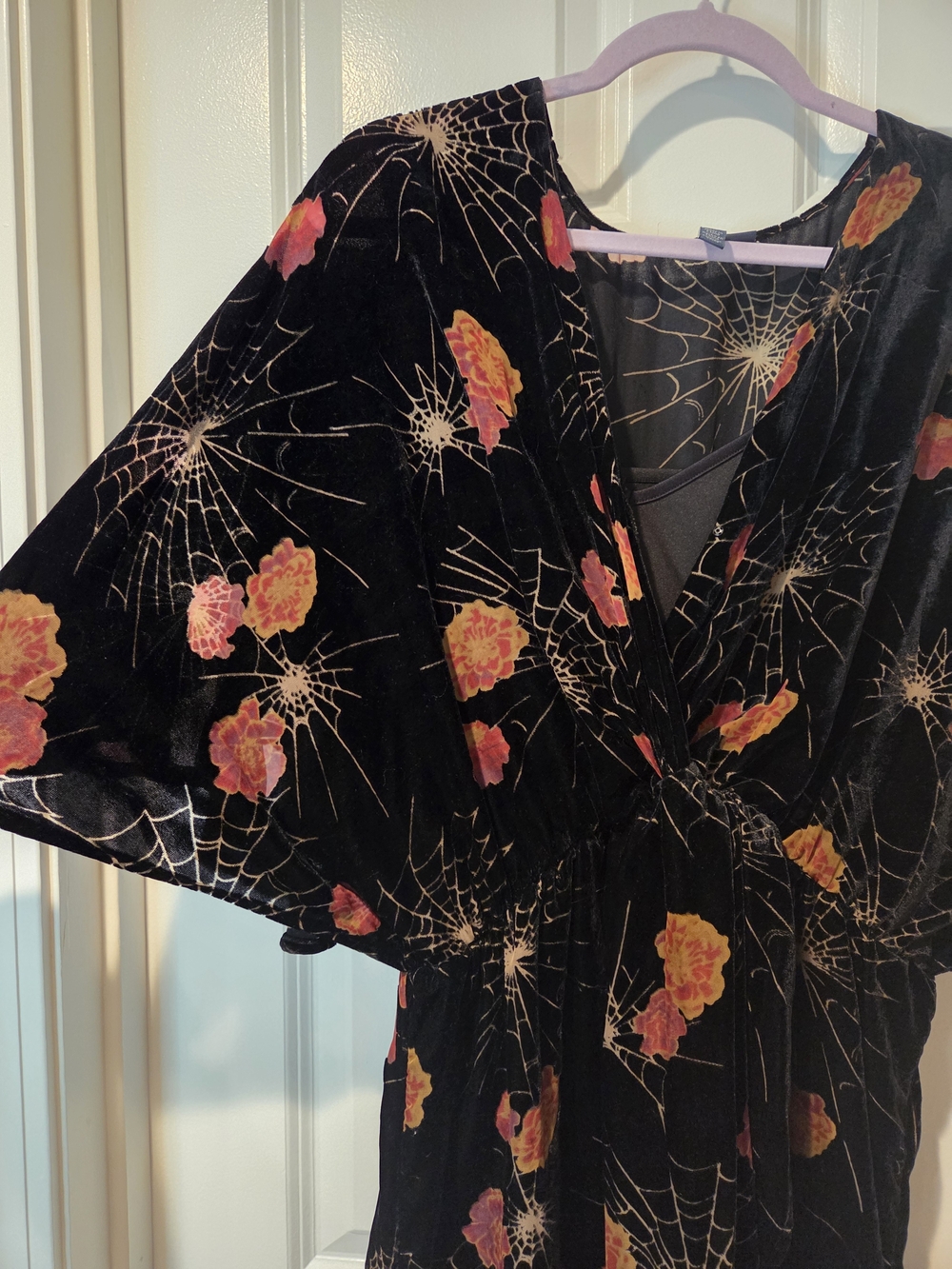 Black Floral V-Neck Modcloth Dress
